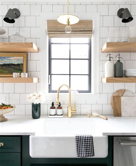 It will also increase the overall value of were we have countless kitchen cabinet options for you to choose from. Two tone kitchen with open shelving, green cabinets ...