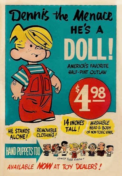 Advertisement For 13 Vinyl Dennis The Menace Character Doll Based On