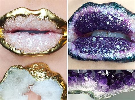 people on instagram are obsessed with these extra af crystal lips crystal lips lip art lip