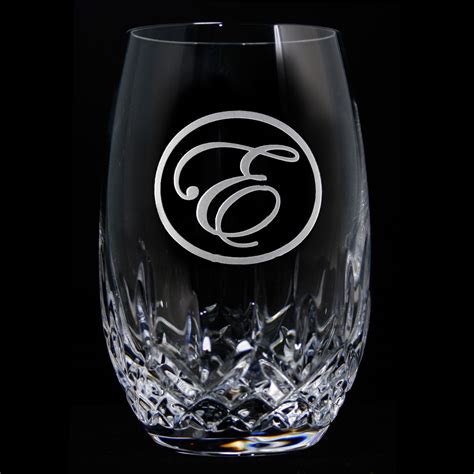 Engraved Crystal Stemless Wine Pair Wine Glass Gift Set Engraved Crystal Wine Glass