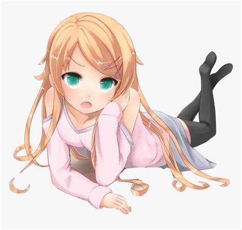 Animegirl Anime Sticker Greeneyes Blondhair Kawaii Anime Girl Blond Hair Hd Png
