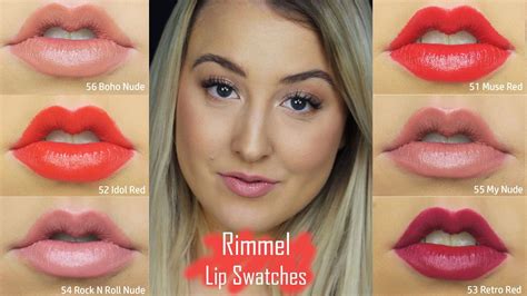 Rimmel London Lasting Finish Kate Moss Lipstick Swatches Lipstick
