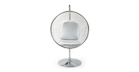 Pu, pb, cushion 40mm t (no apron) • metal straight leg: Kardiel Bubble Chair with Stand, Industrial Silver Cushion - Buy Online in UAE. | Furniture ...