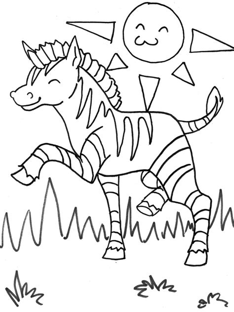 Zebra Coloring Pages Image Animal Place
