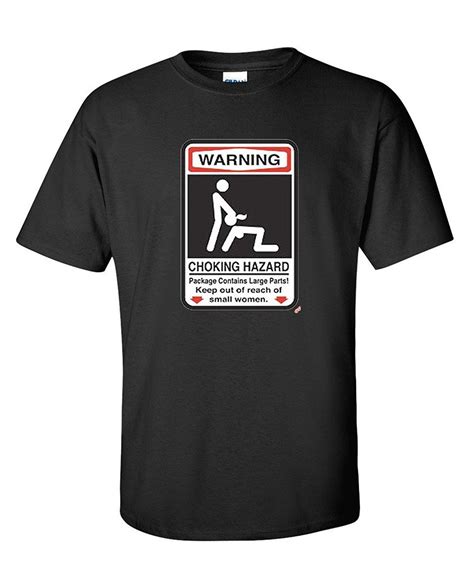 Teenage T Shirt Premium O Neck Short Sleeve Warning Choking Hazard Offensive Sexual Tee Shirts