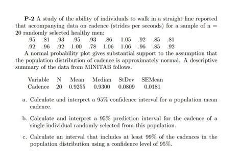 Solved P 2 A Study Of The Ability Of Individuals To Walk In