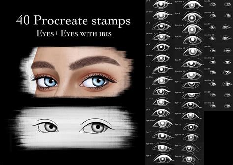 102 Procreate Brushes For Face Eyes Eyebrows Eyelashes Etsy