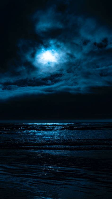 Stormy Night In The Sea Phone Wallpapers Wallpaper Cave
