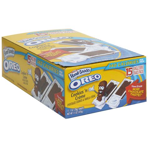 Nabisco Oreo Kraft Handi Snacks Chocolate Cookies And Vanilla Creme