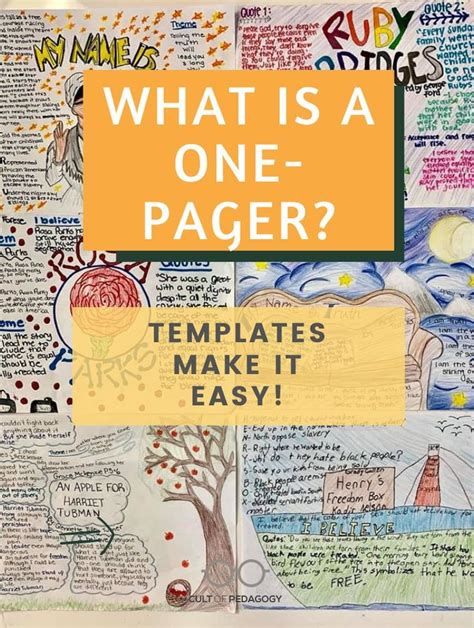 A Simple Trick For Success With One Pagers Cult Of Pedagogy Middle School Reading Language