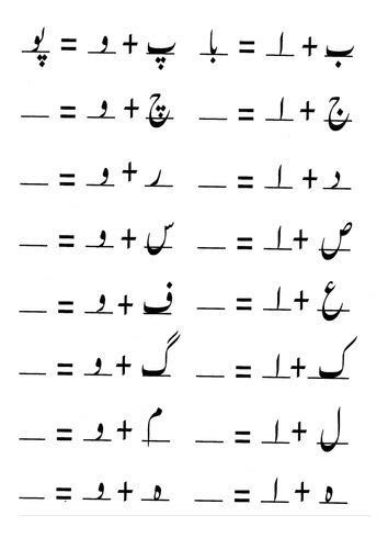 Beginner urdu worksheets for grade 1. Image result for half urdu alphabets | Urdu poems for kids ...