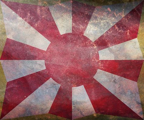 Japan Flag On Old Background Retro Effect Stock Image Image Of East