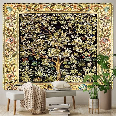 Tree Of Life Tapestry Wall Hanging Retro Art Tapestries For Etsy