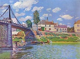 Ponte a Villeneuve la Garenne - Alfred Sisley | Wikioo.org – L ...