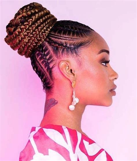 10 Impressive Braided Bun Styles For Black Hair From Instagram Belletag