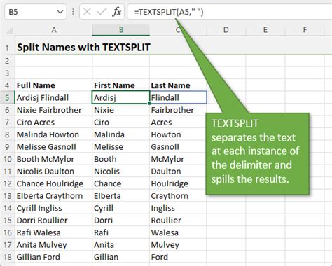 Best Way To Split Text In Excel Textsplit Versus Textbefore And After