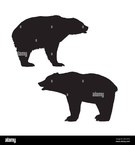 Vector Illustration Of Grizzly Bear Silhouette Stock Vector Image And Art