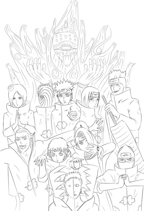 All Naruto Akatsuki Coloring Pages Coloring Pages