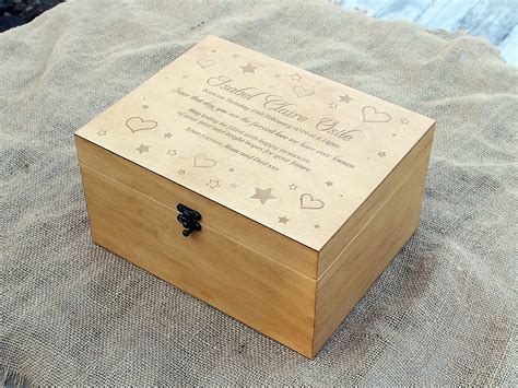 Personalized Wooden Box With Winnie The Pooh Verse Keepsake Baby Box