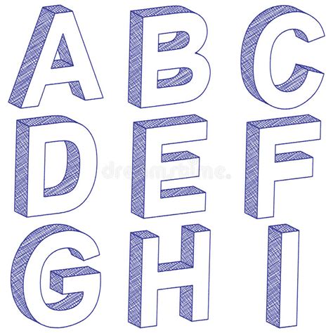 A couple of weeks ago, i wrote a tutorial called how to hand letter like a pro. Drawing 3D letter A-I stock vector. Illustration of ...