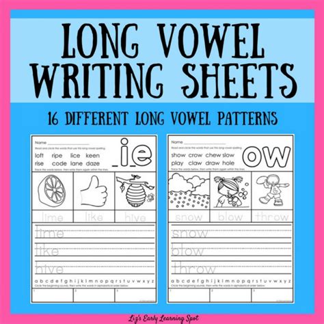 Long Vowel Writing Activities | Liz's Early Learning Spot