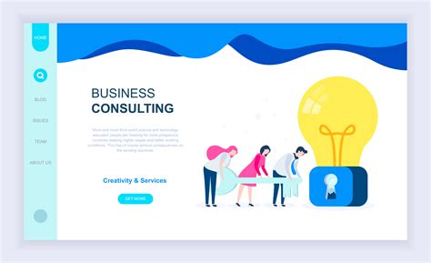 Business Consulting Web Banner 265493 Vector Art At Vecteezy