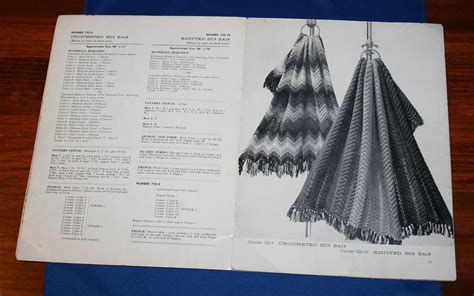 Vintage Columbia Minerva Afghans Crochet And Knitting Booklet 1942