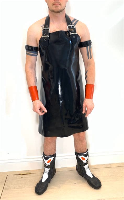 Mens Heavy Rubber Latex Apron 9mm Latex Gay Interest Etsy