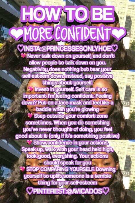 Pinterest Self Confidence Tips Baddie Tips Glow Up Tips