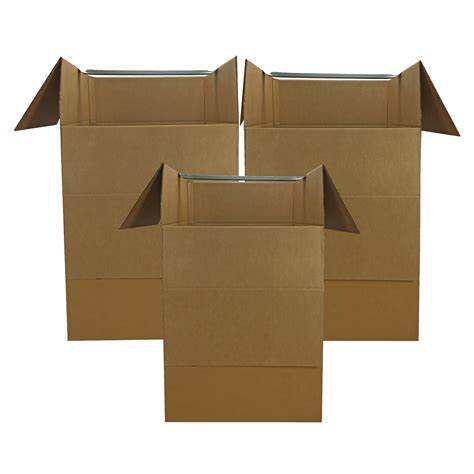 Uboxes Large Corrugated Wardrobe Moving Boxes Bundle Of 3 24″ X 24″ X