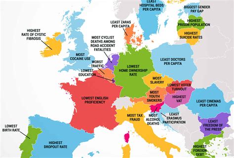 In total, the eastern european area of the world accounts for seven countries and three republics, out of the global total number of countries that equates to 196. What Every European Country Is The Worst At | HuffPost