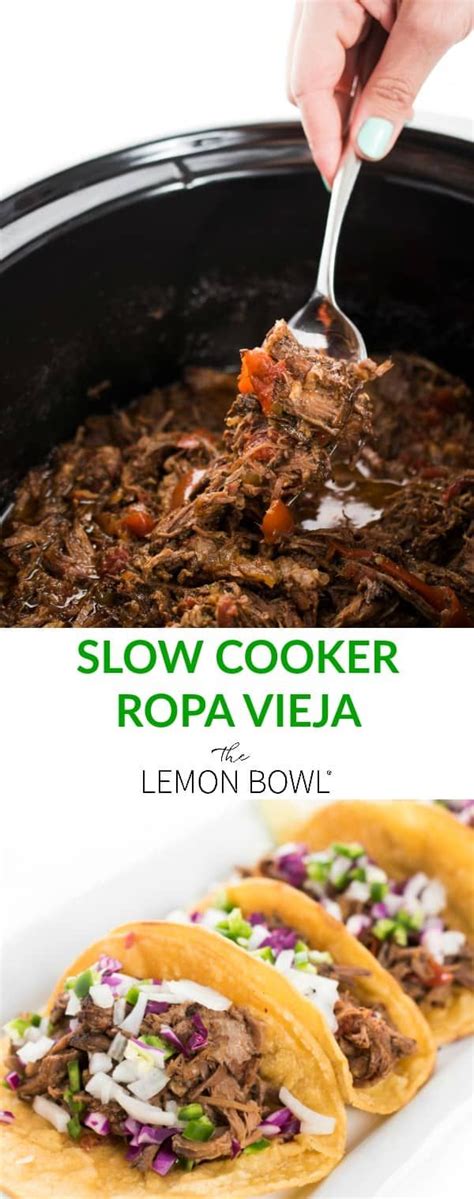 Slow Cooker Ropa Vieja The Lemon Bowl Recipe Crockpot Recipes