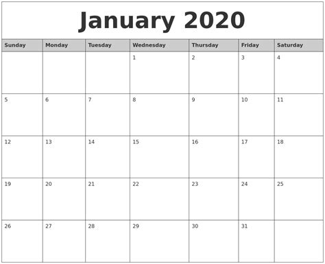 Printable Monthly Calendar 2020 With Holidays Qualads