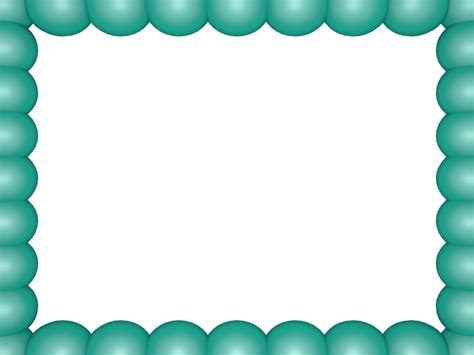 Aqua Bubbly Pearls Rectangular Powerpoint Border | 3D BordersUV Associates