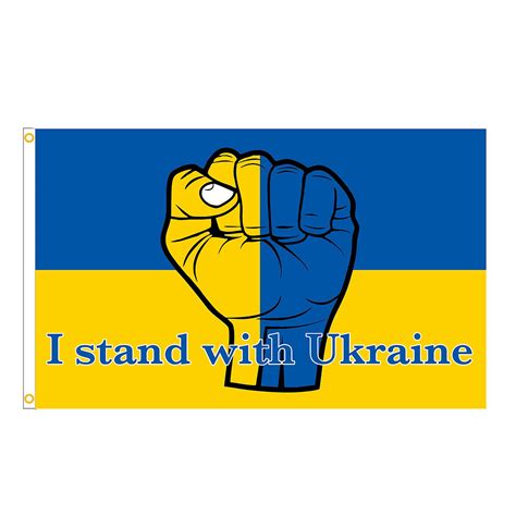 Ukraine National Flagbanner 5x3 Ft Large Ukrainian Hand Held Small