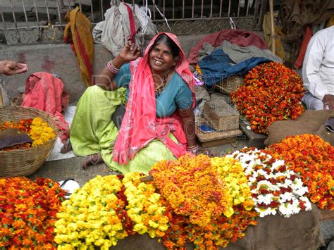 Photo Of Flower Seller By Photo Stock Source Market Jaipur Rajasthan