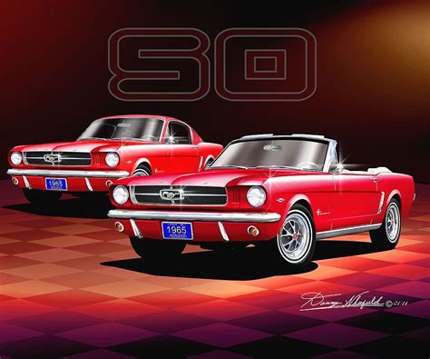 Mustang Officially Licensed Car Print Poster By Danny Whitfield