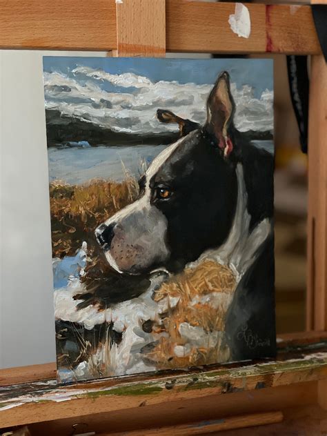 Custom Dog Oil Painting Custom Pet Portraits Custom Dog Etsy