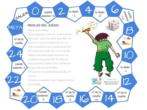 Recuerda explicar las reglas con claridad. Todo un Mundo por Aprender: TABLERO DE JUEGO MATEMÁTICO