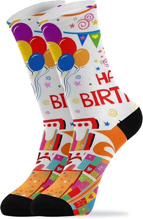 Novelty Socks Happy Birthday Cute Funny Card Funky Socks Patterned Socks Cozy Socks Casual