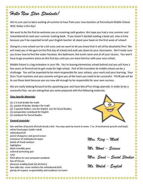 Teacher Welcome Letter To Parents Template Samples Letter Template