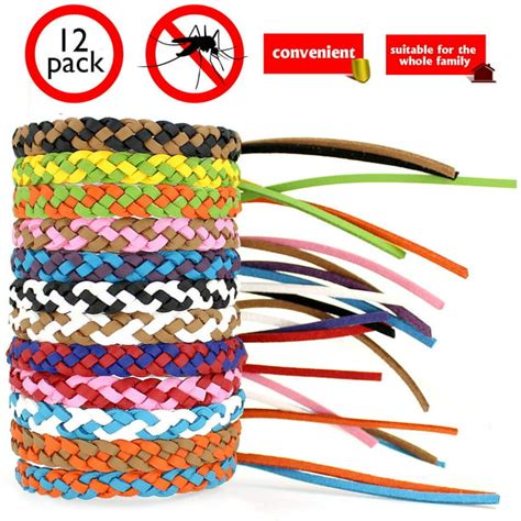 Mosquito Repellent Leather Braided Bracelets