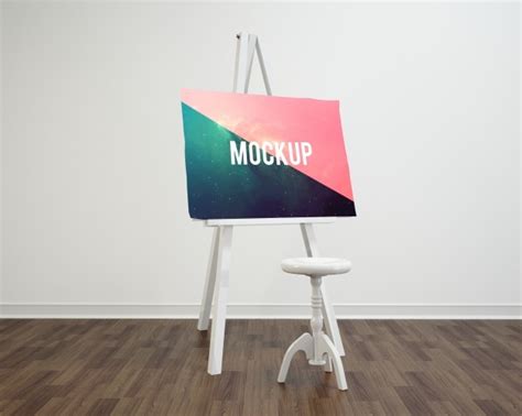 psd canvas  white stand mock