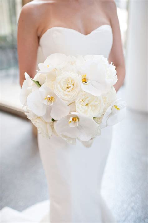 Orchid And Peony Bouquet Cascading Bouquet White Bouquet Flower Bouquet Wedding Peony