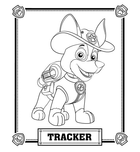 This is why these paw patrol coloring pages are an ideal option for kids looking to have a bit of fun while creating something that is going to be beautiful from day one. PAW Patrol Tracker Coloring Pages | trevon | Pinterest | Paw patrol, Paw patrol party and Birthdays