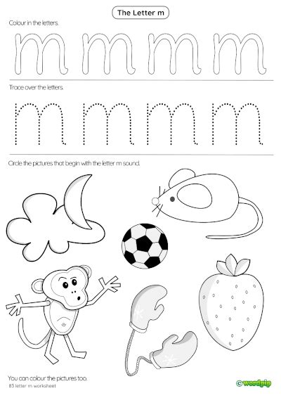 Free Letter M Tracing Worksheets Printable Letter M Tracing Worksheet