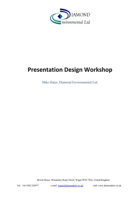 Presentation Design Workshop Handout Pdf