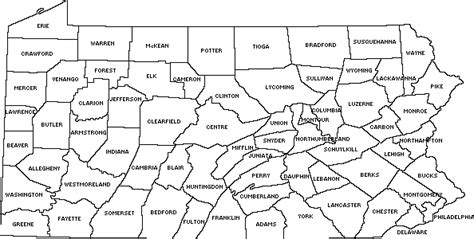 Pennsylvania State Map With Counties Time Zones Map