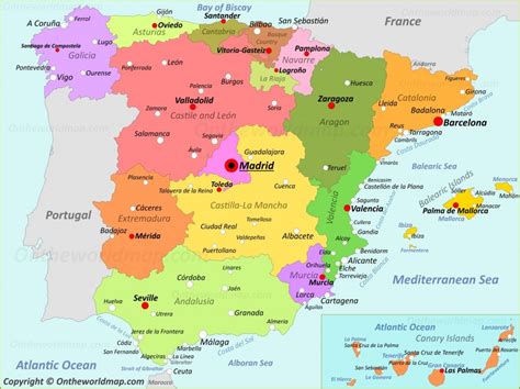 Spain Maps Maps Of Spain Printable Map Of Spain With Cities