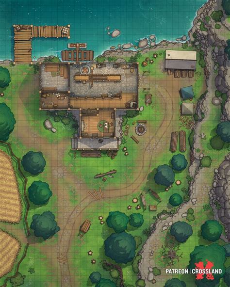 Sawmill Clearwater Falls Sawmill Crossland Fantasy City Map Dnd